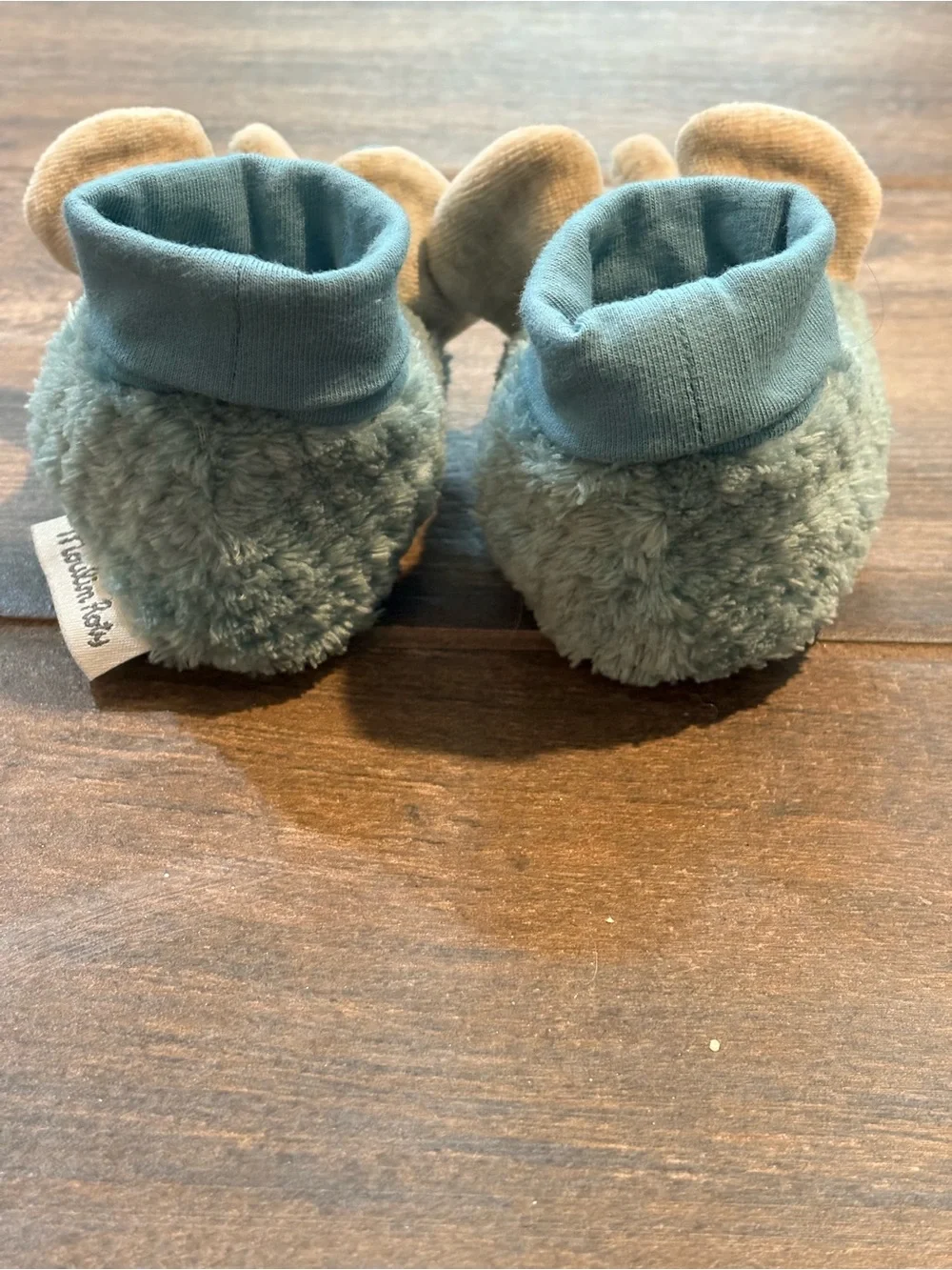Moulin Roty Sous min Baibab Blue Bergamamote The Elephant Baby Slippers Booties